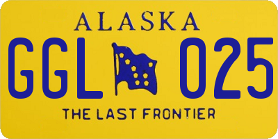 AK license plate GGL025