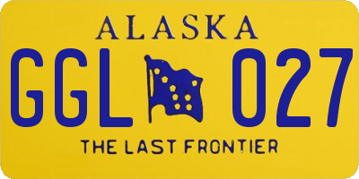 AK license plate GGL027