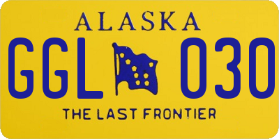AK license plate GGL030