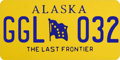 AK license plate GGL032