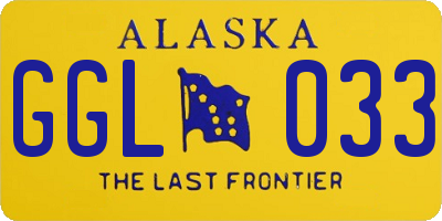 AK license plate GGL033