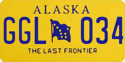 AK license plate GGL034