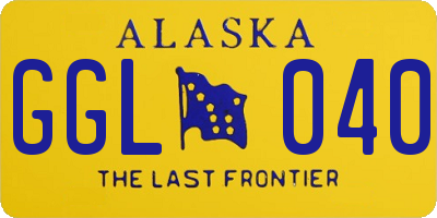 AK license plate GGL040