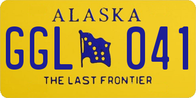 AK license plate GGL041