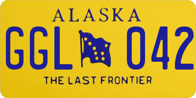 AK license plate GGL042