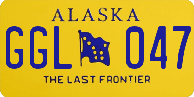 AK license plate GGL047