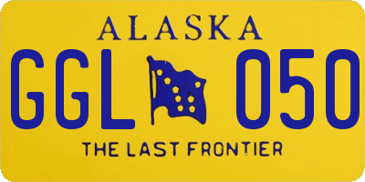 AK license plate GGL050