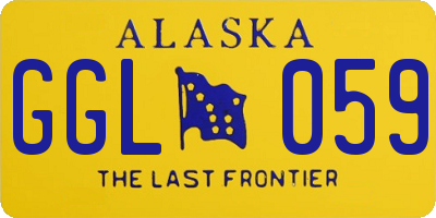 AK license plate GGL059