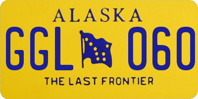AK license plate GGL060