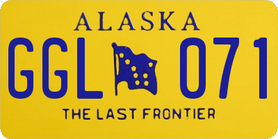 AK license plate GGL071