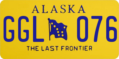 AK license plate GGL076