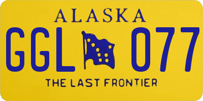 AK license plate GGL077