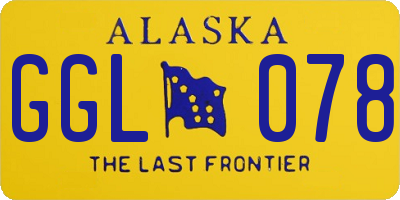 AK license plate GGL078