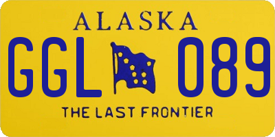 AK license plate GGL089