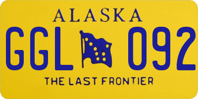 AK license plate GGL092