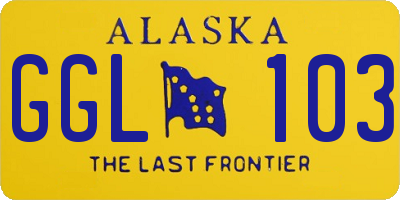 AK license plate GGL103