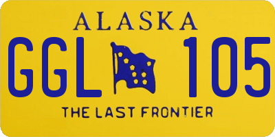 AK license plate GGL105