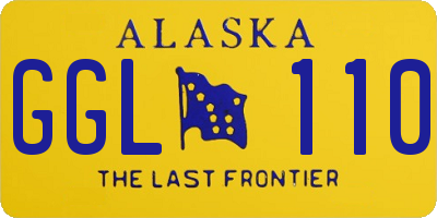 AK license plate GGL110