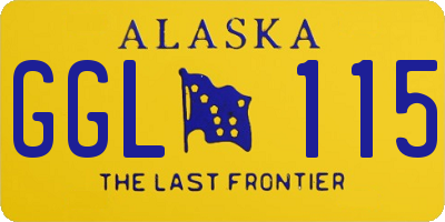 AK license plate GGL115