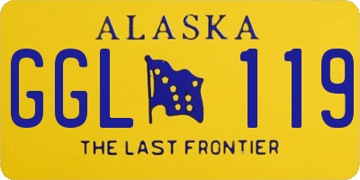 AK license plate GGL119