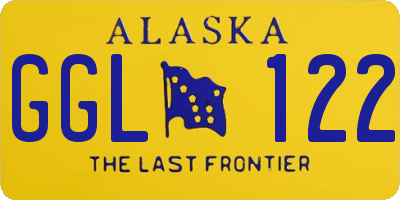 AK license plate GGL122