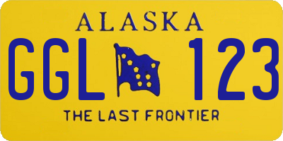 AK license plate GGL123