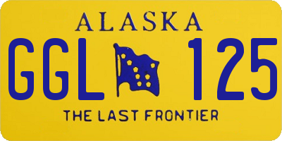 AK license plate GGL125
