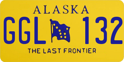 AK license plate GGL132