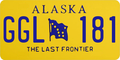 AK license plate GGL181