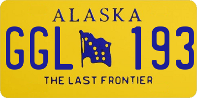AK license plate GGL193