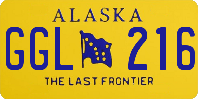 AK license plate GGL216