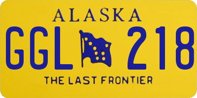 AK license plate GGL218