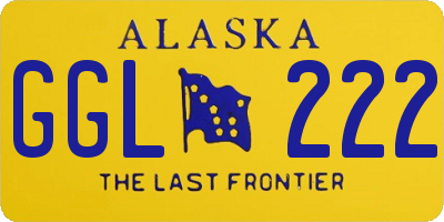 AK license plate GGL222