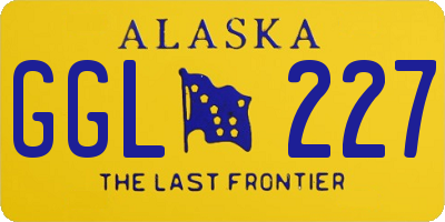 AK license plate GGL227