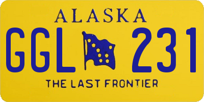 AK license plate GGL231