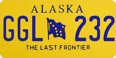 AK license plate GGL232
