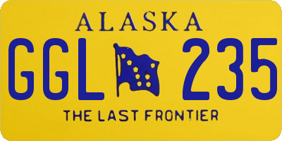 AK license plate GGL235