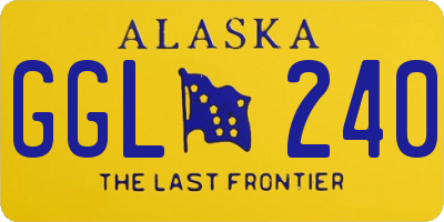 AK license plate GGL240