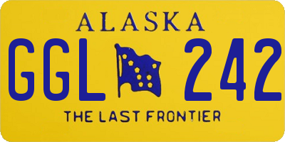 AK license plate GGL242