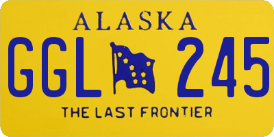 AK license plate GGL245