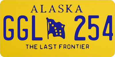 AK license plate GGL254