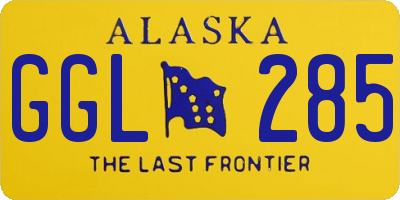 AK license plate GGL285