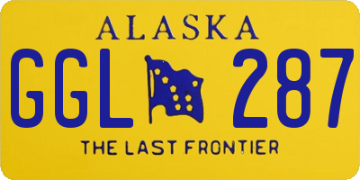 AK license plate GGL287