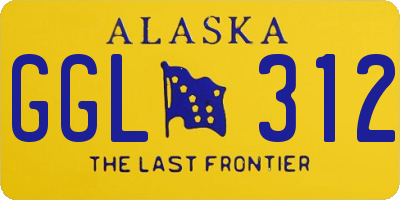 AK license plate GGL312