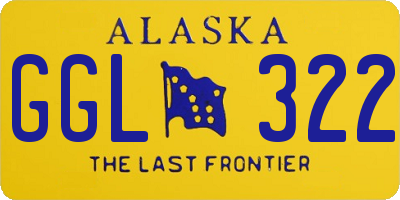 AK license plate GGL322