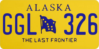 AK license plate GGL326