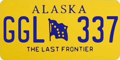 AK license plate GGL337