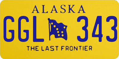 AK license plate GGL343