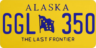 AK license plate GGL350