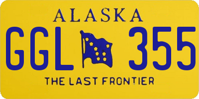 AK license plate GGL355